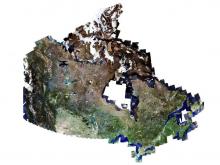 Seamless ortho mosaic of Canada from Landsat imagery 