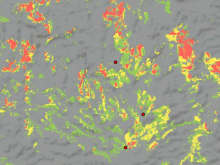 terrain data, visibility analysis